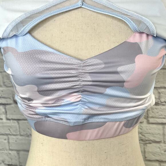 Lucky in Love Womens Size L Undercover Love Camo Over Tank Glace Print Blue NWT - Picture 8 of 16